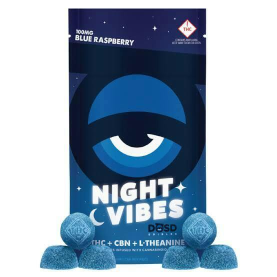 DOSD Night Vibes 2000mg Gummies - Blue Raspberry