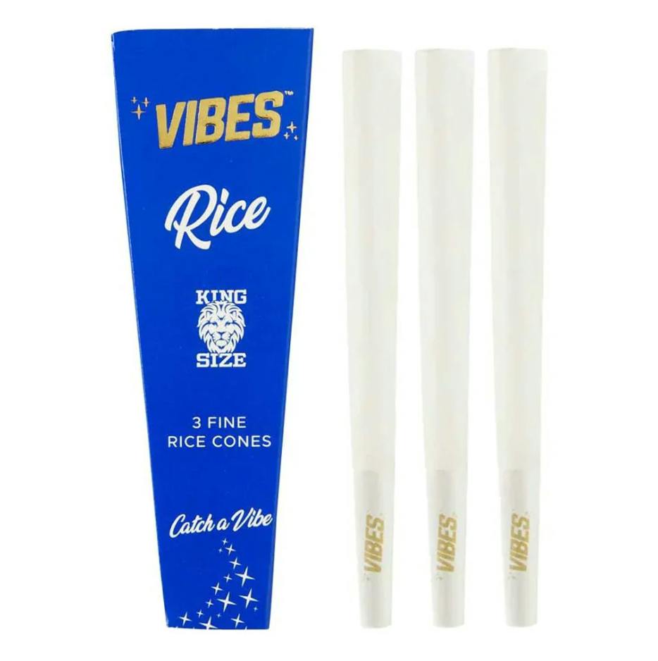 Vibes | King Cones (Blue) | 3 Pack | Rolling Papers