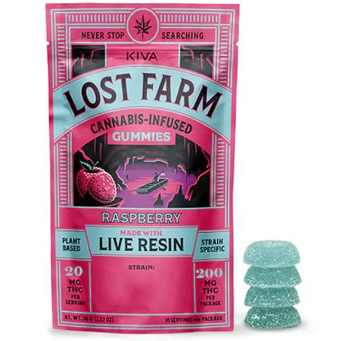 Lost Farm | Raspberry | 200mg | Live Resin Gummies