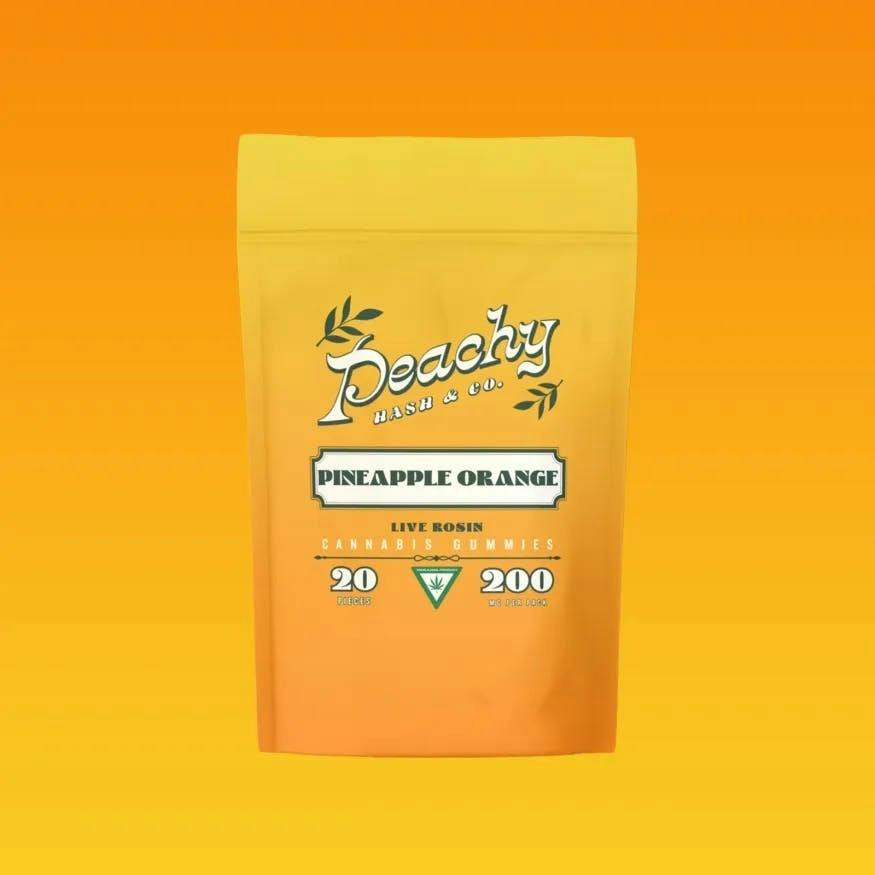 Peachy Hash & Co. | Pineapple Orange | 200mg | Hash Rosin Gummies