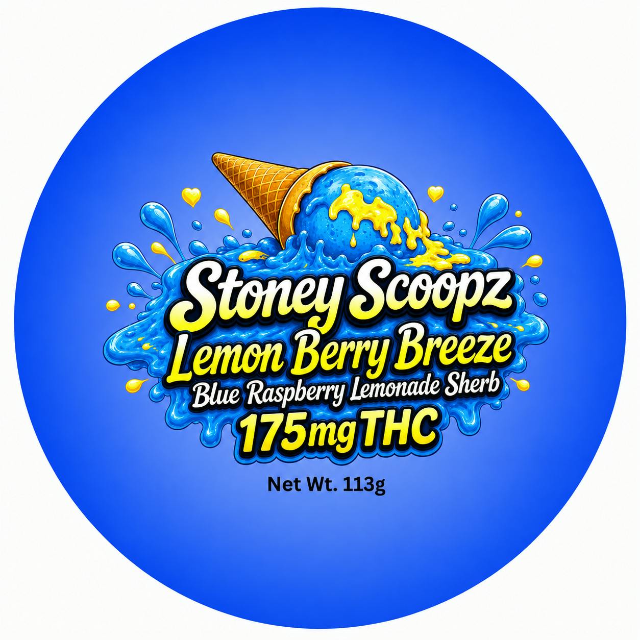 Stoney Scoopz | 175mg | Lemon Berry Breeze - Blue Raspberry Lemonade Sherb |