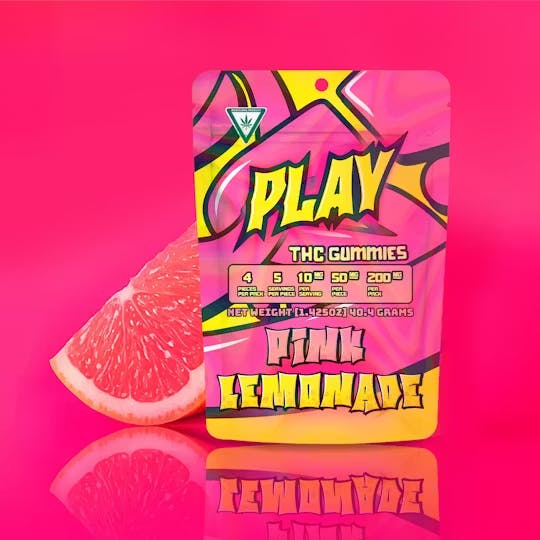 Play By Rkive | Pink Lemonade Gummies | 200MG | 4ct | 50mg/ea