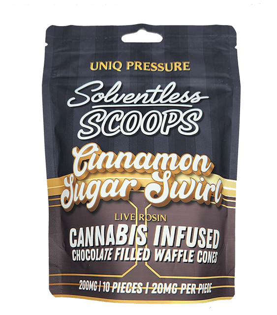 Solventless Scoops | Cinnamon Sugar Swirl Edibles | 200mg | 10ct | 20mg/ea by Uniq Pressure