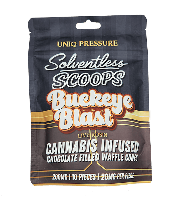 Solventless Scoops | Buckeye Blast Edibles | 200mg | 10ct | 20mg/ea by Uniq Pressure