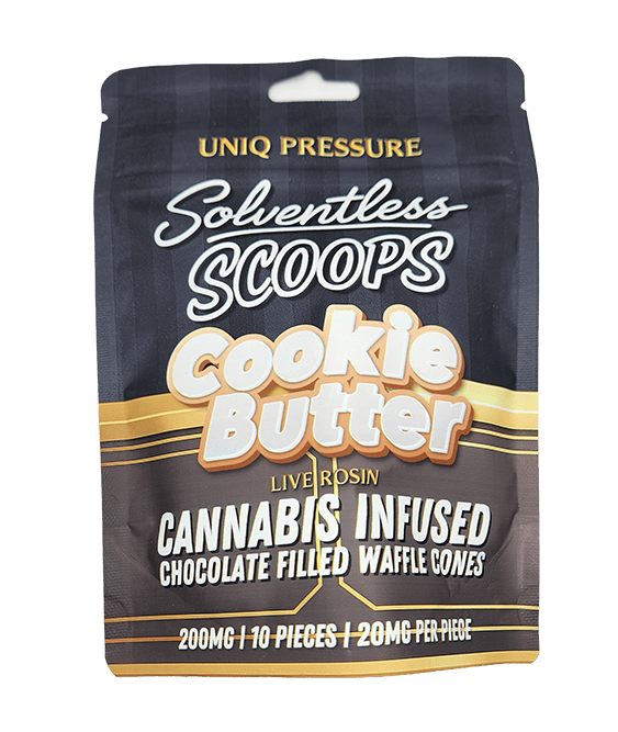 Solventless Scoops | Cookie Butter Edibles | 200mg | 10ct | 20mg/ea by Uniq Pressure