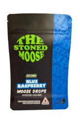 GUMMIES 200mg Sour Blue Raspberry INDICA - The Stoned Moose