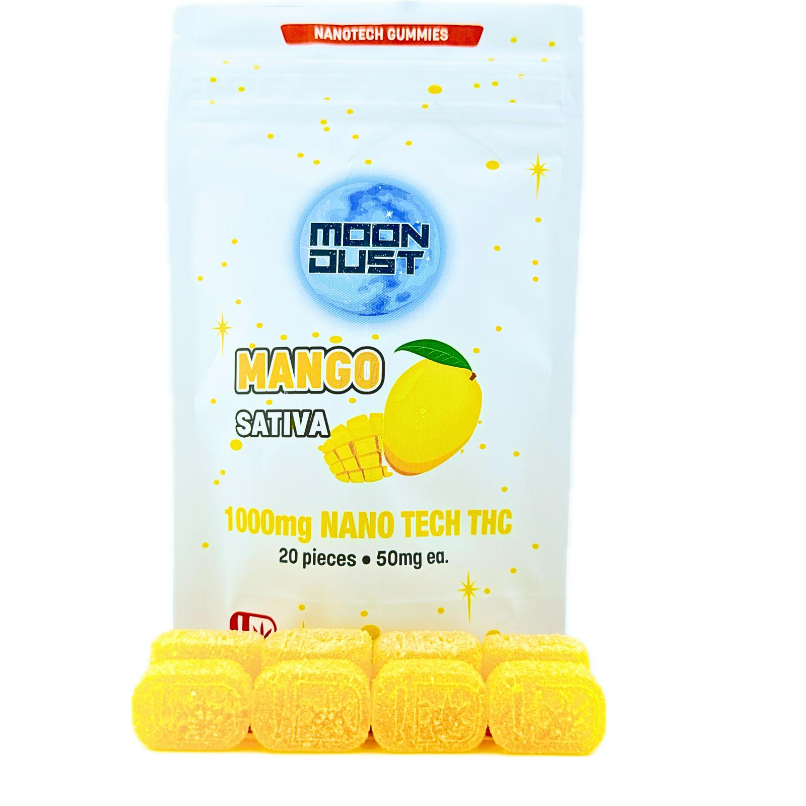 Moon Dust | Mango Nano Gummies | 1000mg | 20ct | 50mg/ea at Reefer Joe's