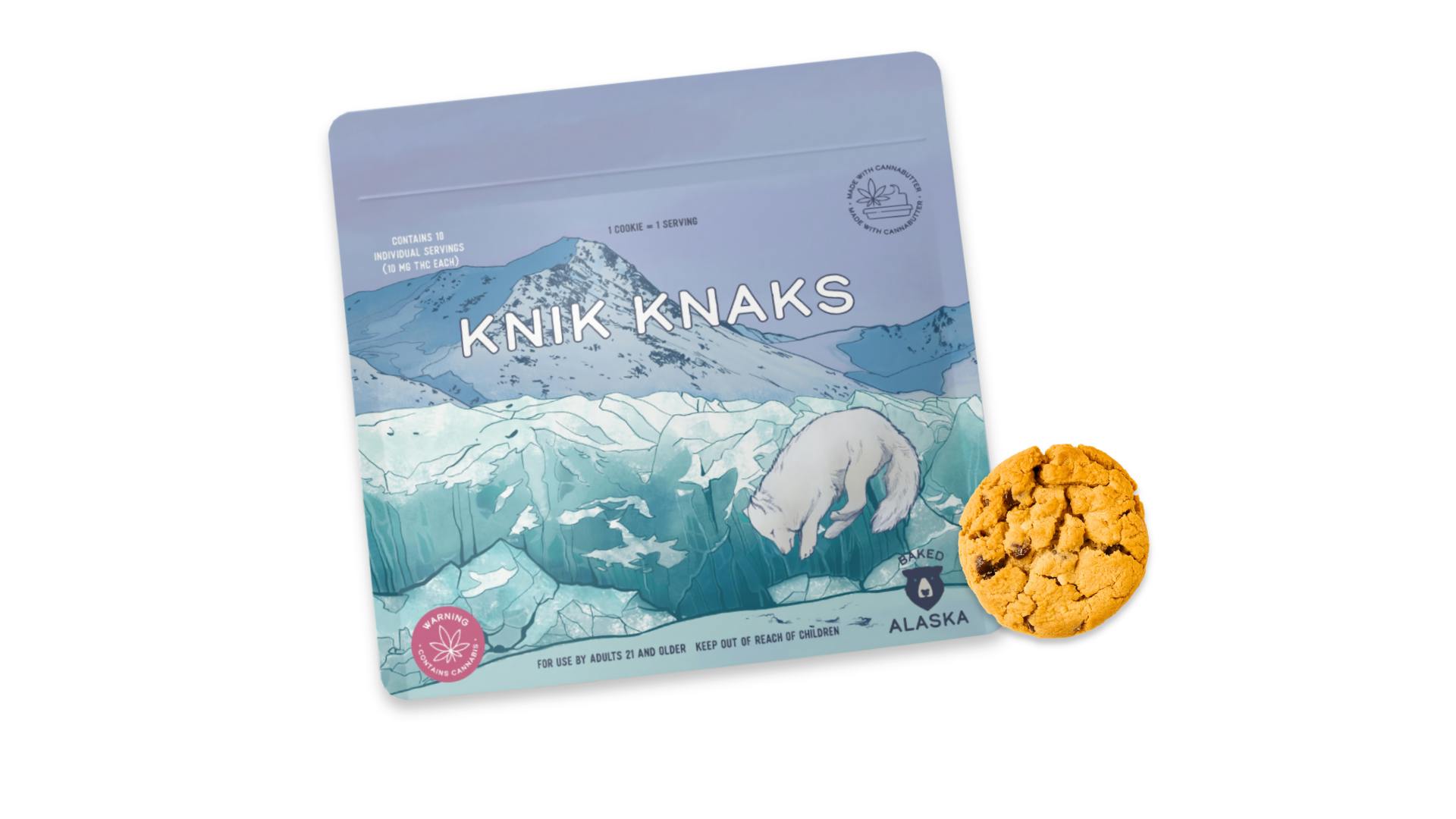Knik Knacks Cookies 10mg -10pk by Baked Alaska