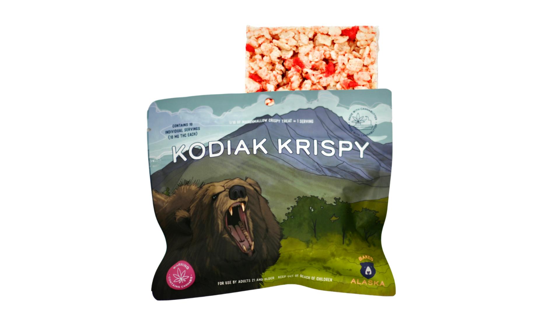 Baked Alaska Kodiak Krispies Strawberry Crumble 100mg (Indica)
