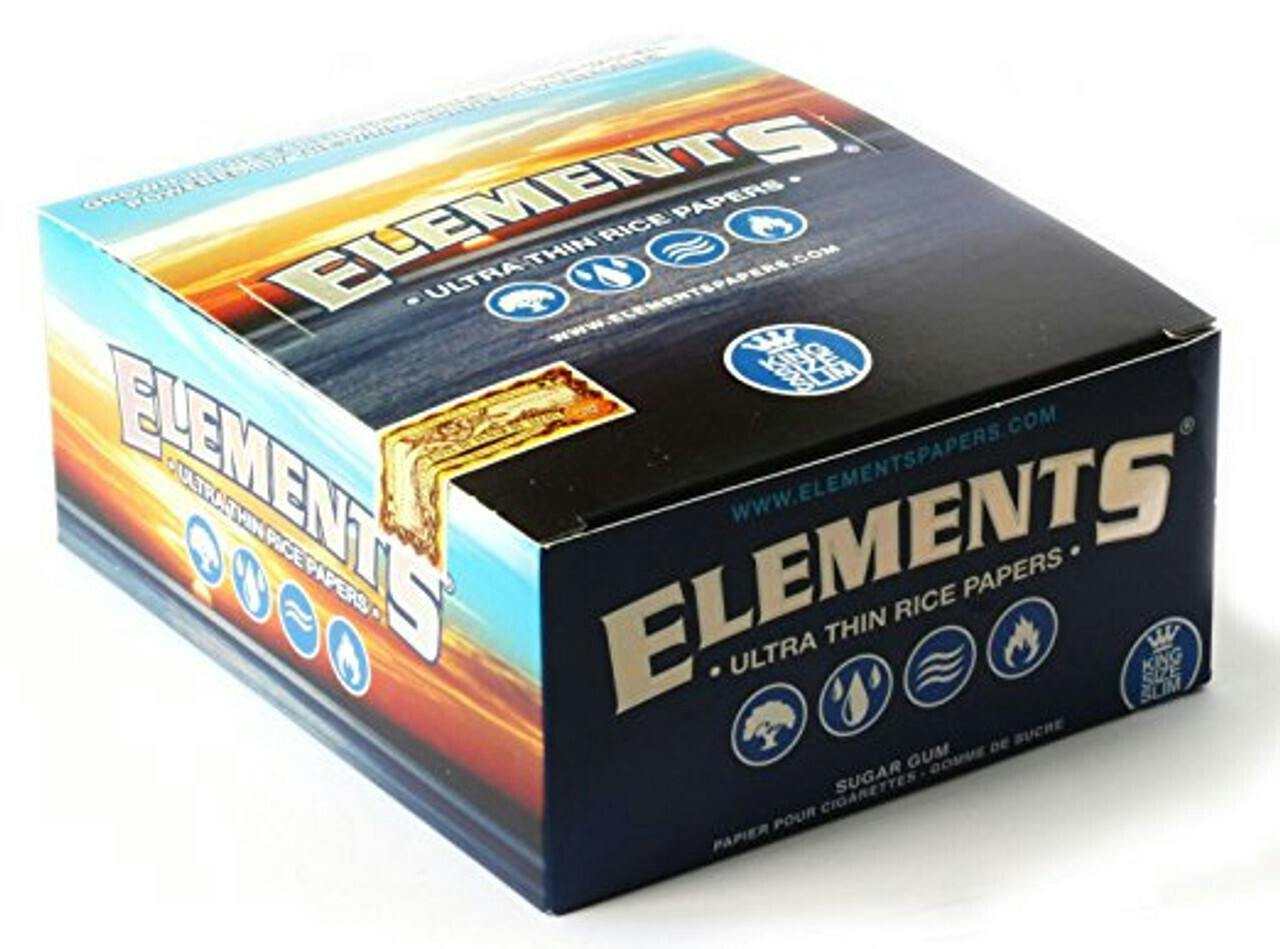 Elements | Rolling Papers | Ultra Thin Rice | King Size | Accessories