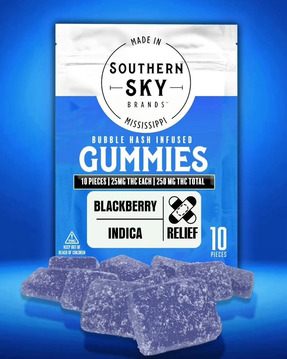 Blackberry Bubble Hash Gummies | 250mg | 10ct | 25mg/ea
