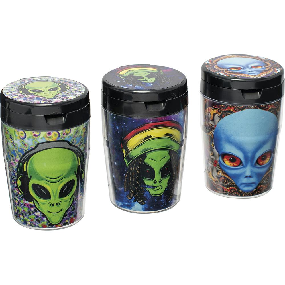Fujima: Alien Glow in the Dark Extinguisher Ashtray w/ Lid
