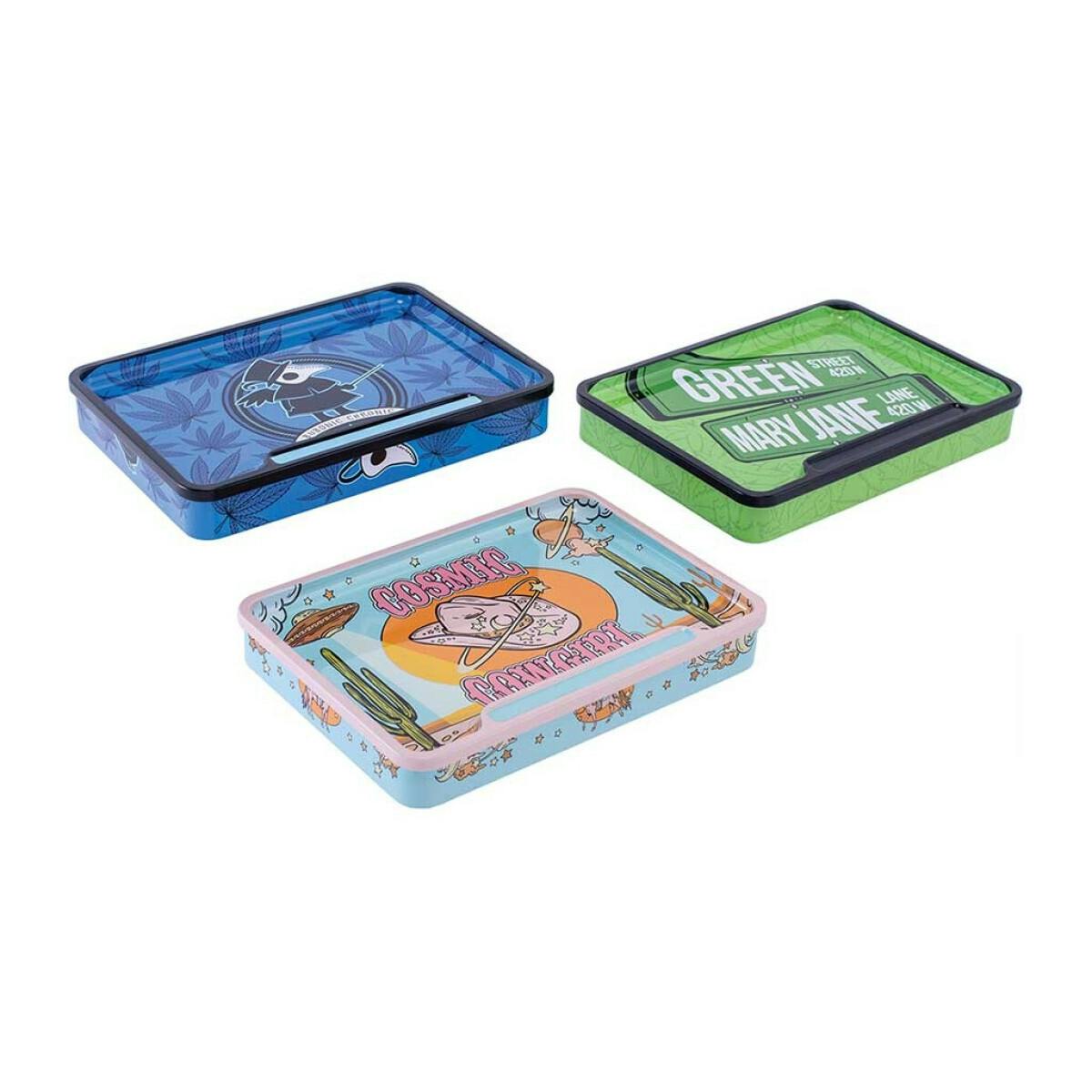 Fujima: 8in Tin Stash Box & Rolling Tray