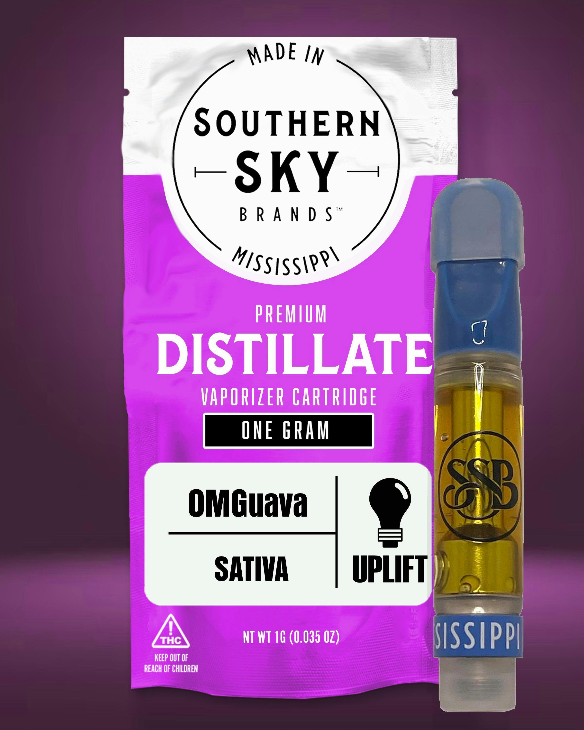 Southern Sky: OMGuava - 1g Vape Cartridge - Sativa