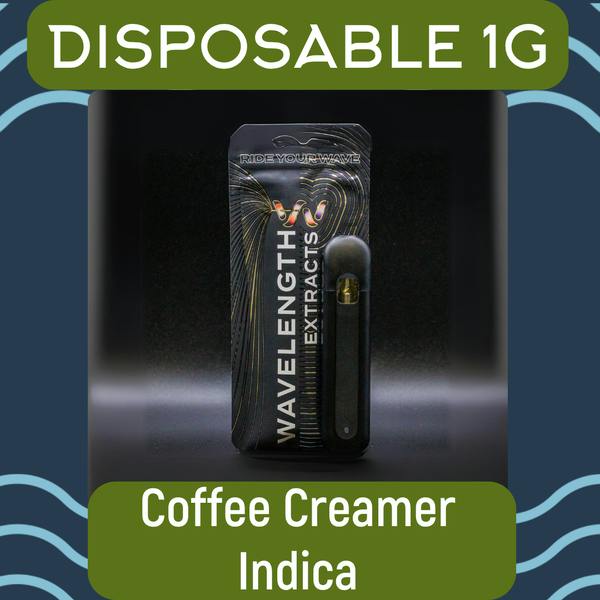 Wavelength Spectra: Coffee Creamer - 1g Disposable Vape - Indica