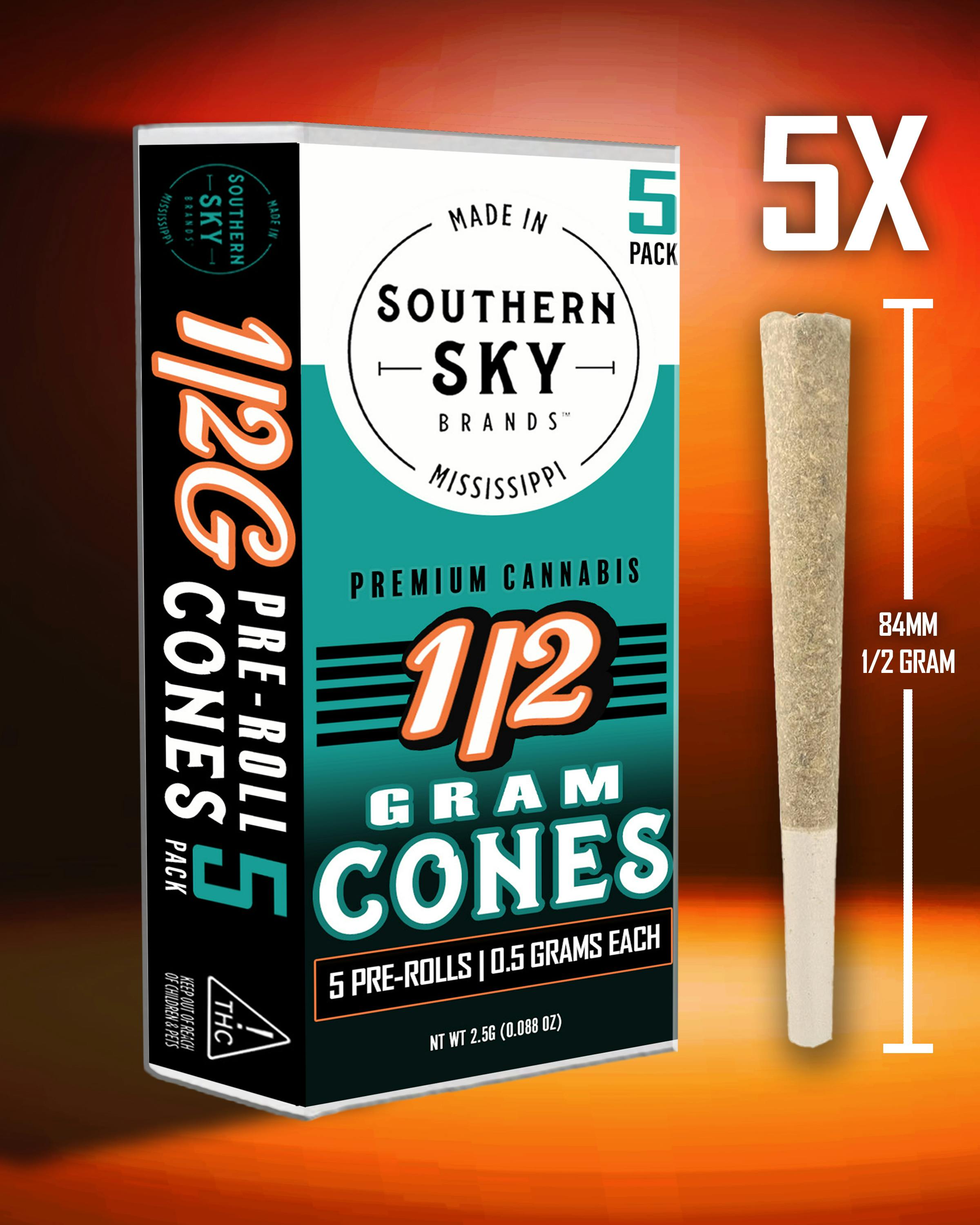 Southern Sky: Ultimate Truffle - (5) 0.5g Pre-Rolls - 2.5g - Indica Hybrid