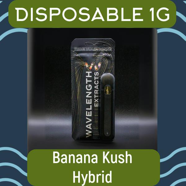 Wavelength Amplitude: Banana Kush - 1g Disposable Vape - Indica