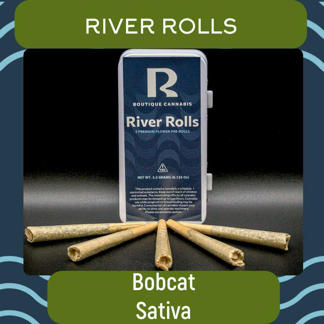 River Remedy: Bobcat - (5) 0.7g Pre Rolls - 3.5.g - Sativa