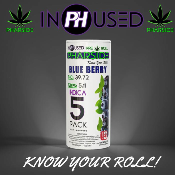 Pharside - Infused Pre-Roll 5 Pack- Blueberry 6.25g by Pharside