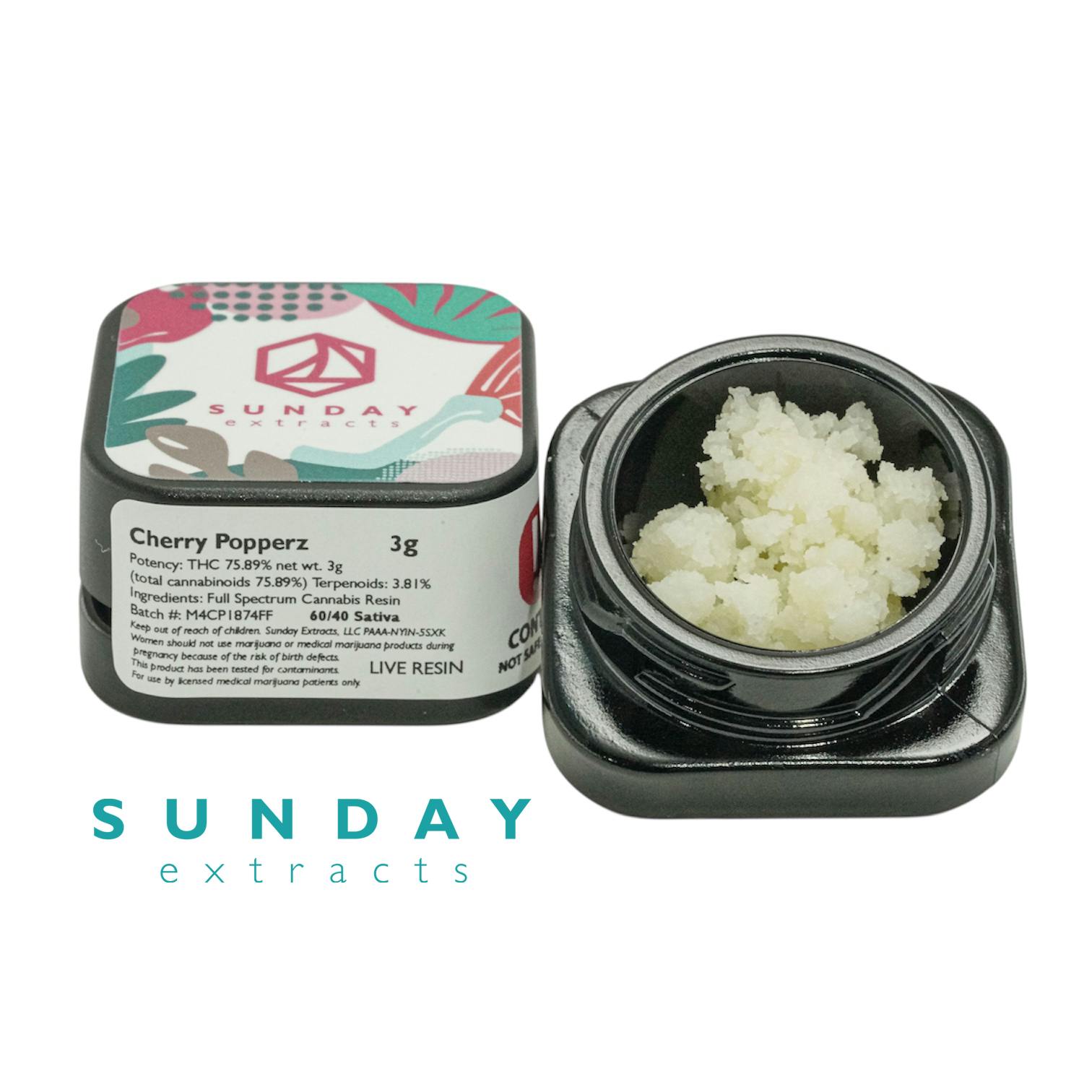 Sunday - 3g - Concentrate - Cherry Popperz (Live Resin) (Sativa)