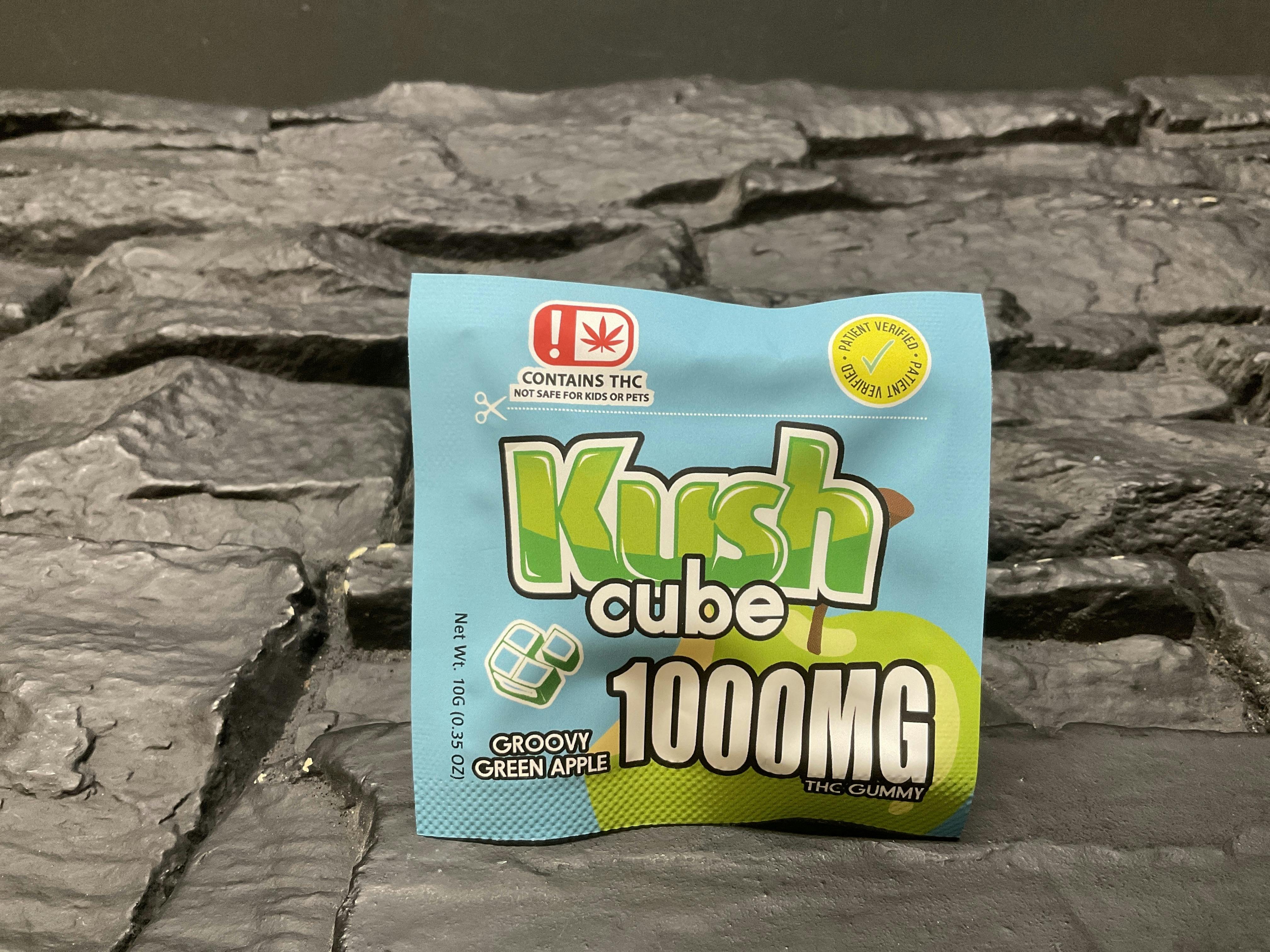 Kush Cube -SINGLE- 1000mg THC - Groovy Green Apple