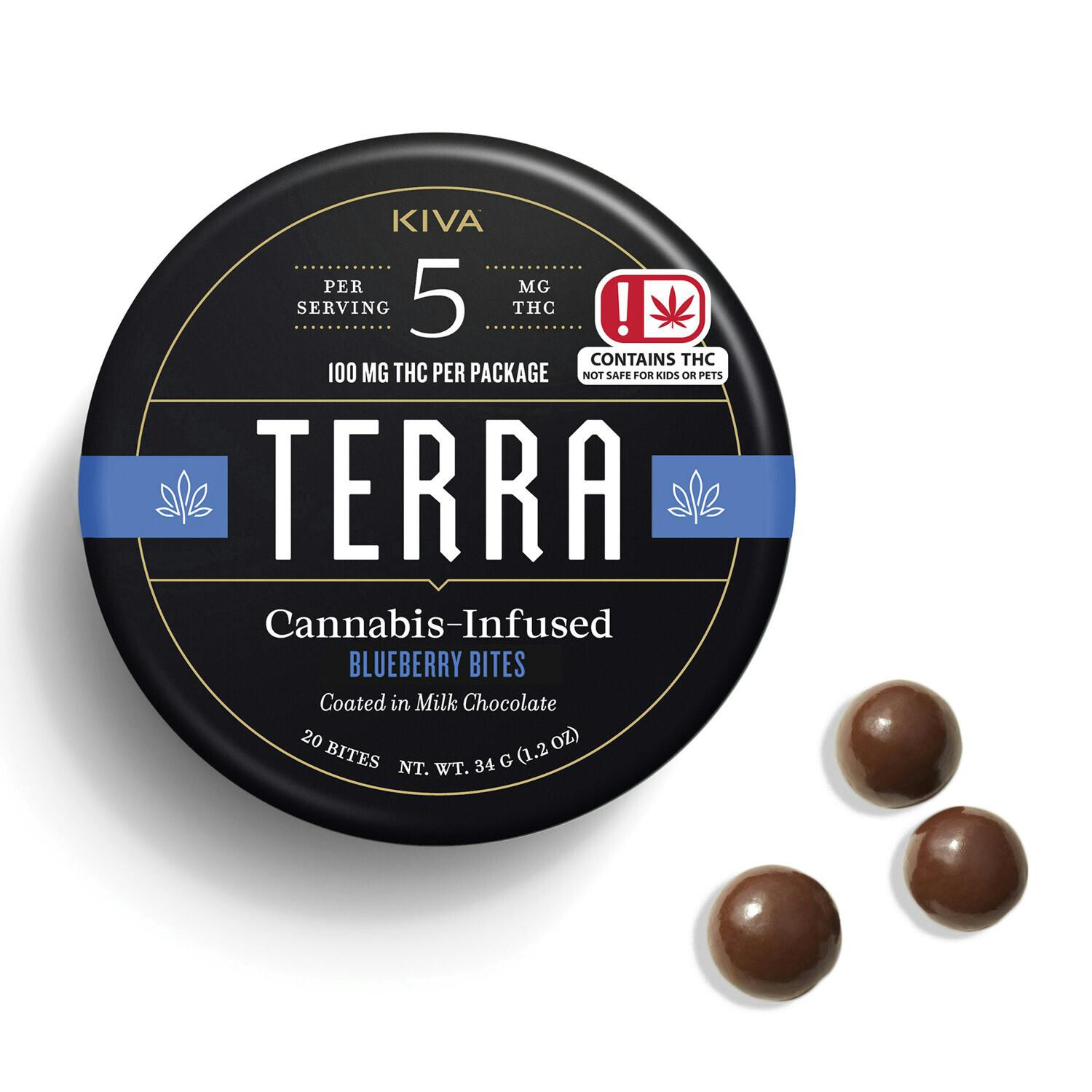Terra | Milk Chocolate Blueberries | 100mg | 20ct | 5mg/ea