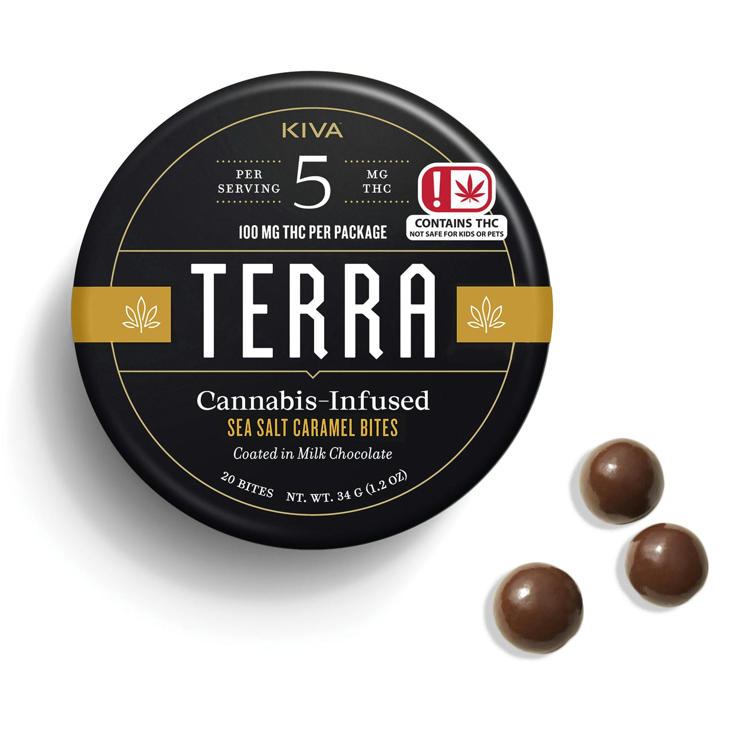Terra | Milk Chocolate Sea Salt Caramel | 100mg | 20ct | 5mg/ea