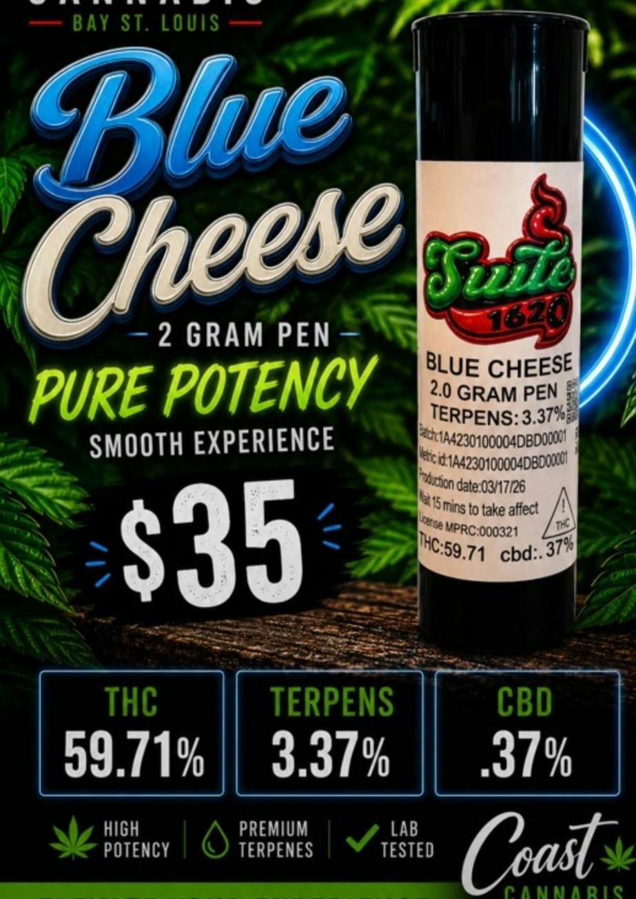 Blue Cheese | 2G Disposable Vape Pen | Suite 1620