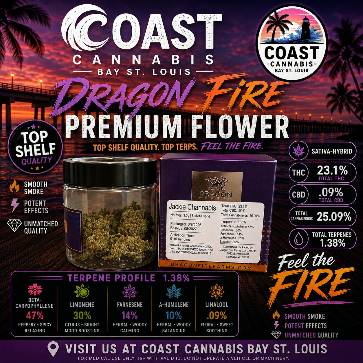 Jackie Channabis | 3.5G Flower | Dragon Fire