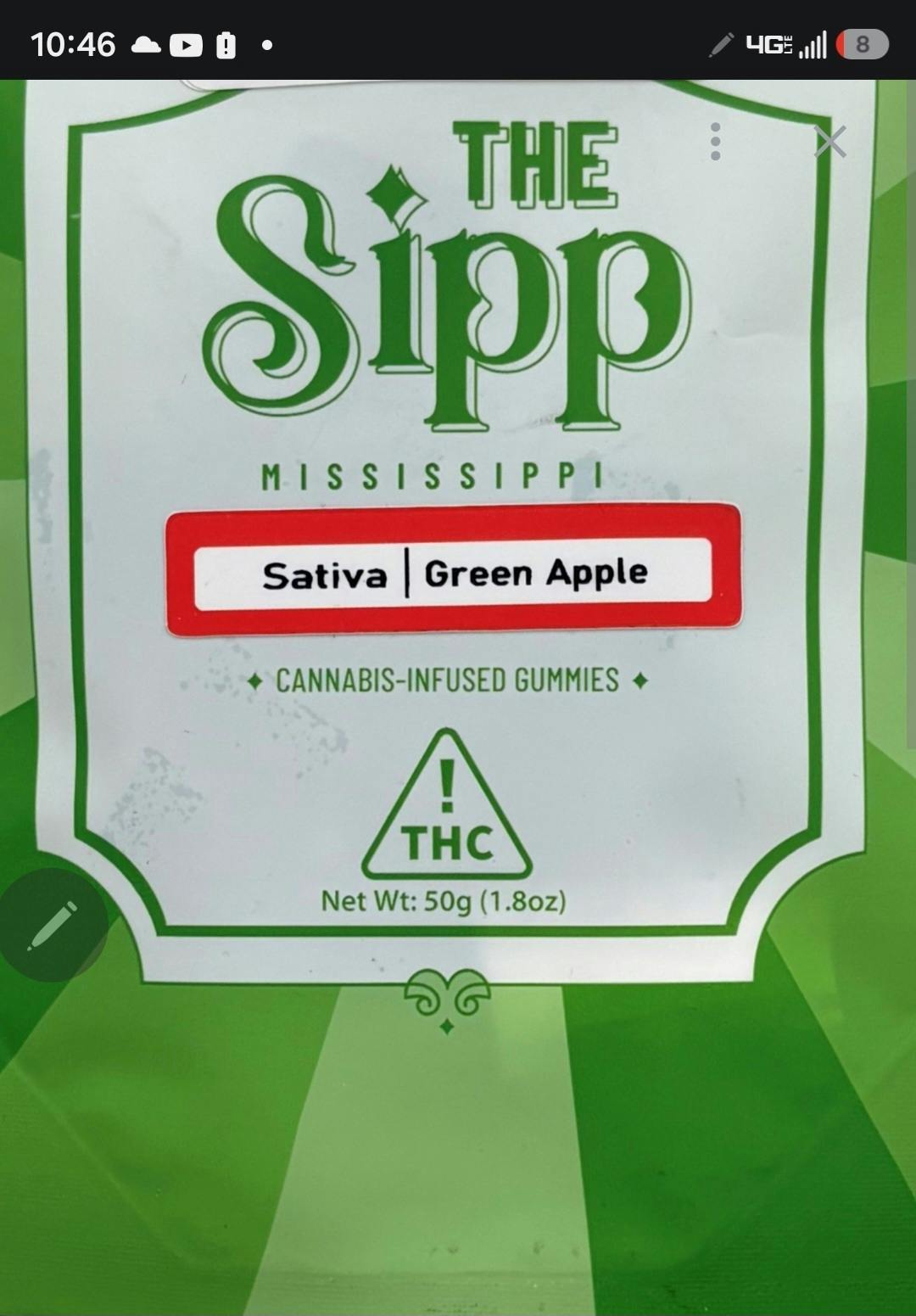 Green Apple | 1000MG Gummies | The Sipp