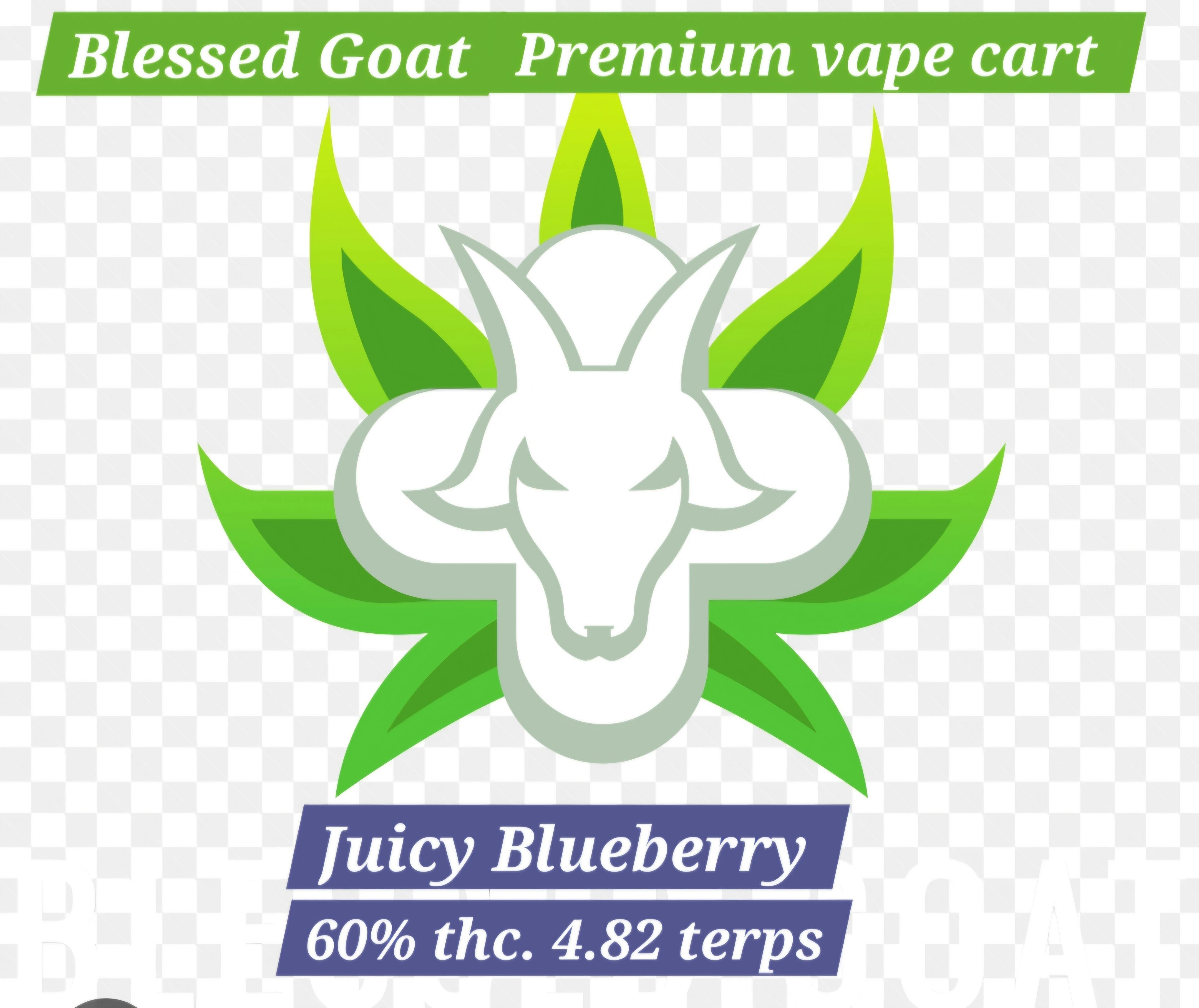 Juicy Blueberry | 1G Blessed Goat Distillate Vape Cart | HAVA