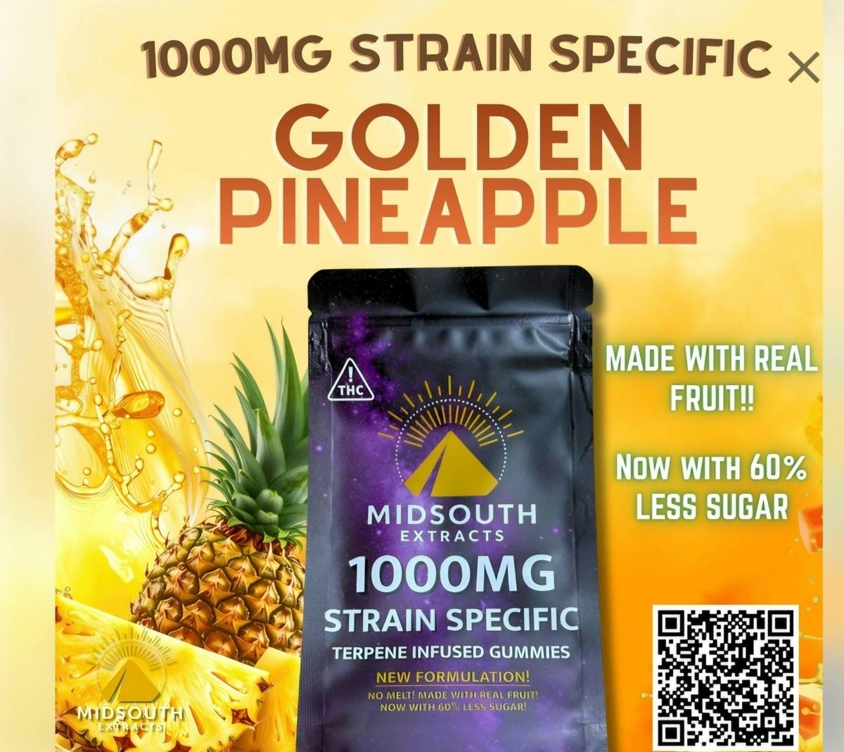 Golden Pineapple Muffin Gummies | 1000mg