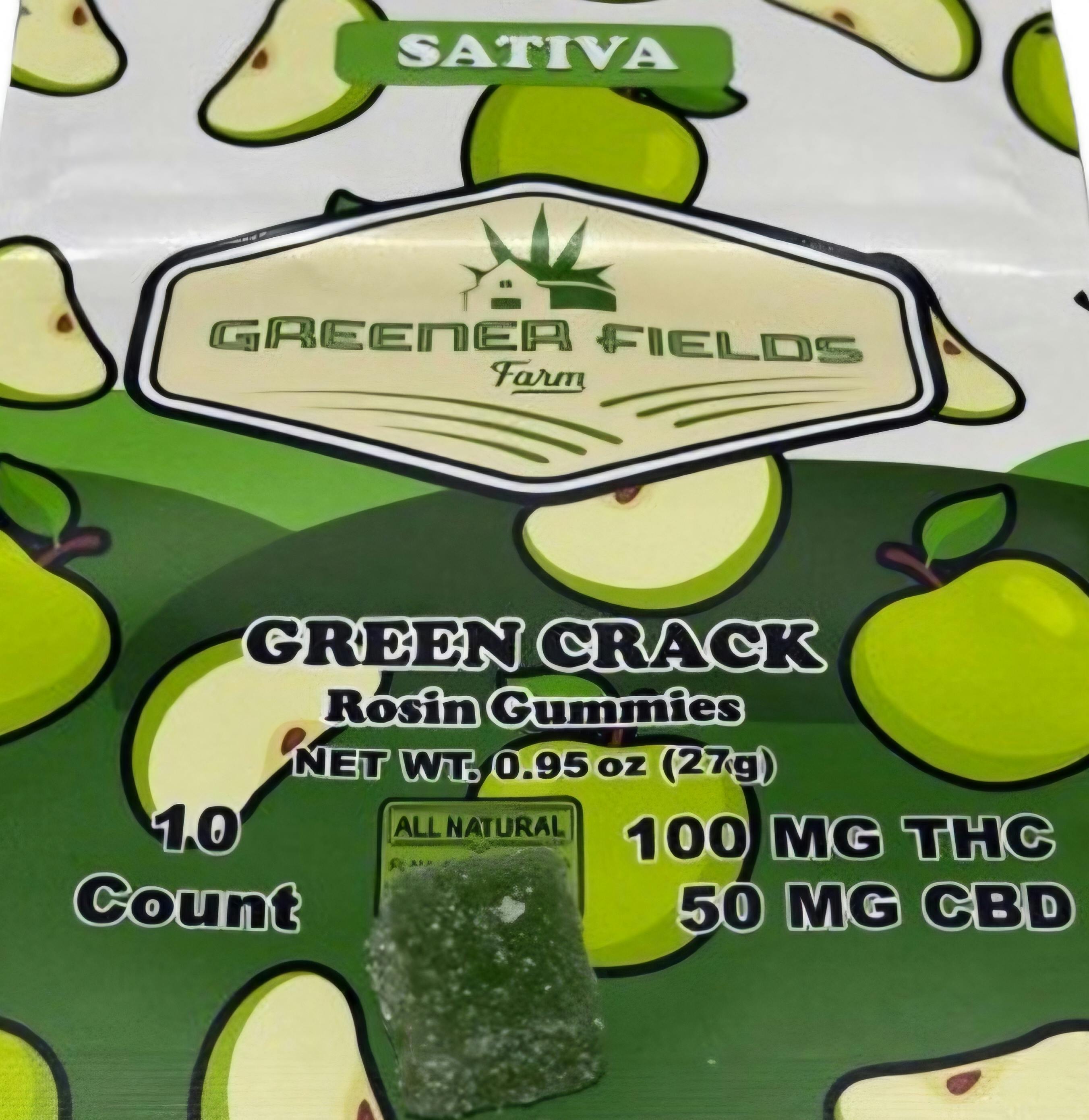Green Crack | 100MG Gummies | Greener Fields