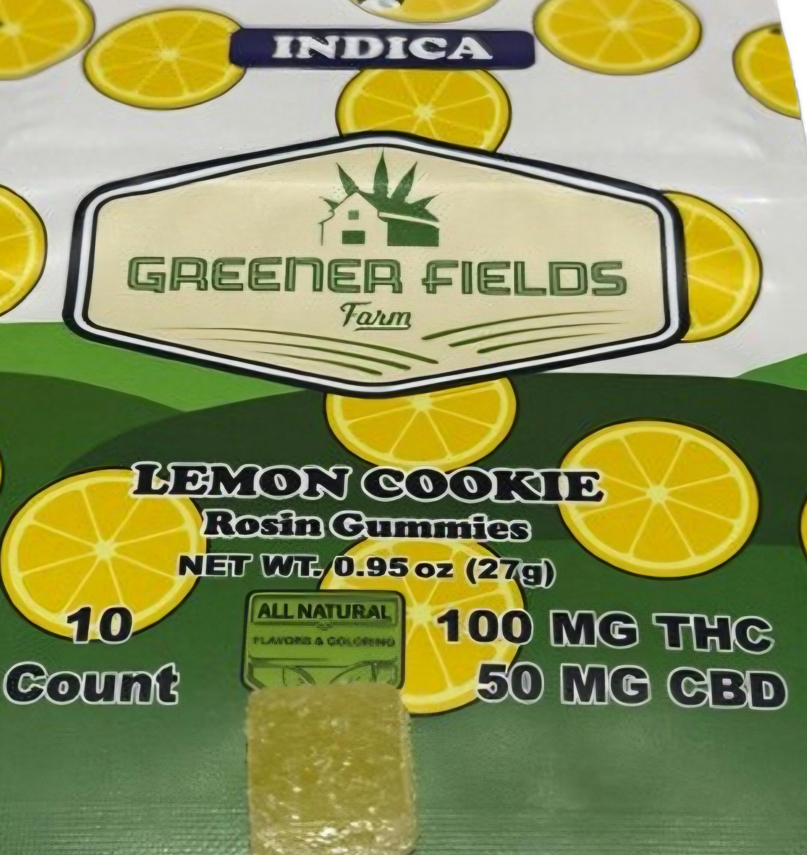 Lemon Cookies | 100MG Gummies | Greener Fields