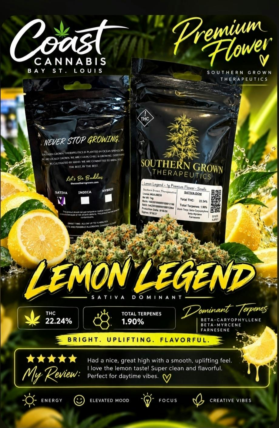 Lemon Legend | 14G Flower | Southern Grown