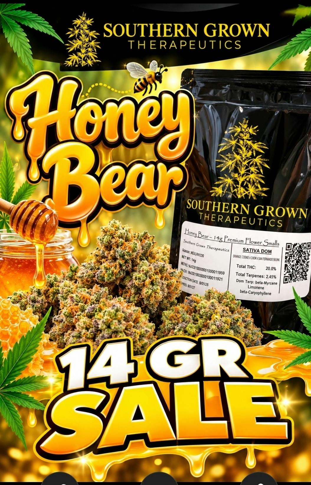 Honey Bear | 14G Flower | Southern Grown