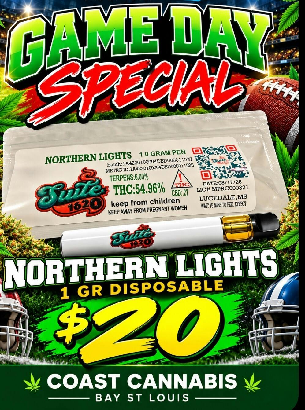 Northern Lights | 1Gr Vape Pen | Suite 1620