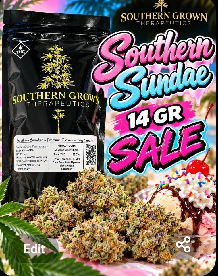 Southern Sundae | 14G Flower | Southern Grown