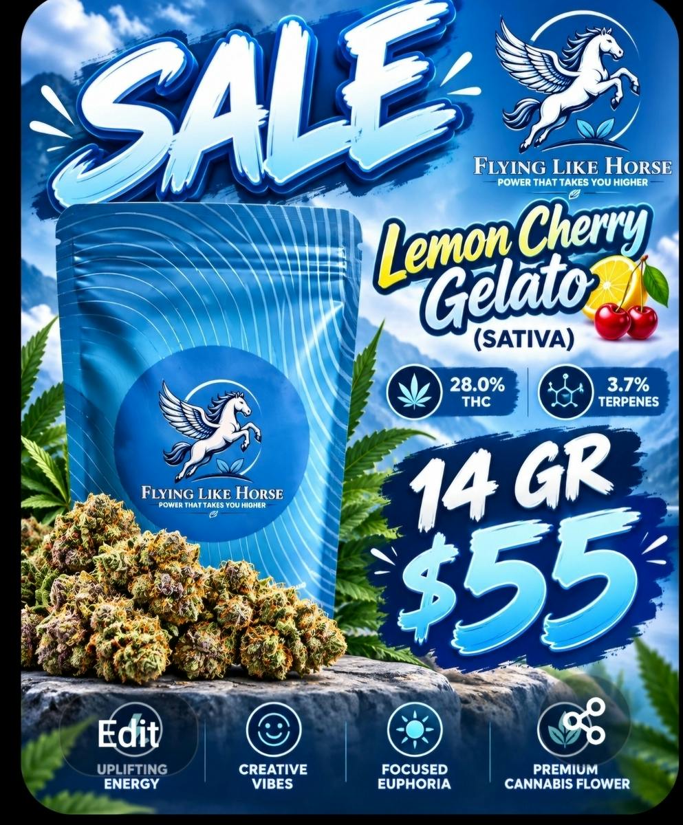 Lemon Cherry Gelato | 14G Flower | Flying Like Horse