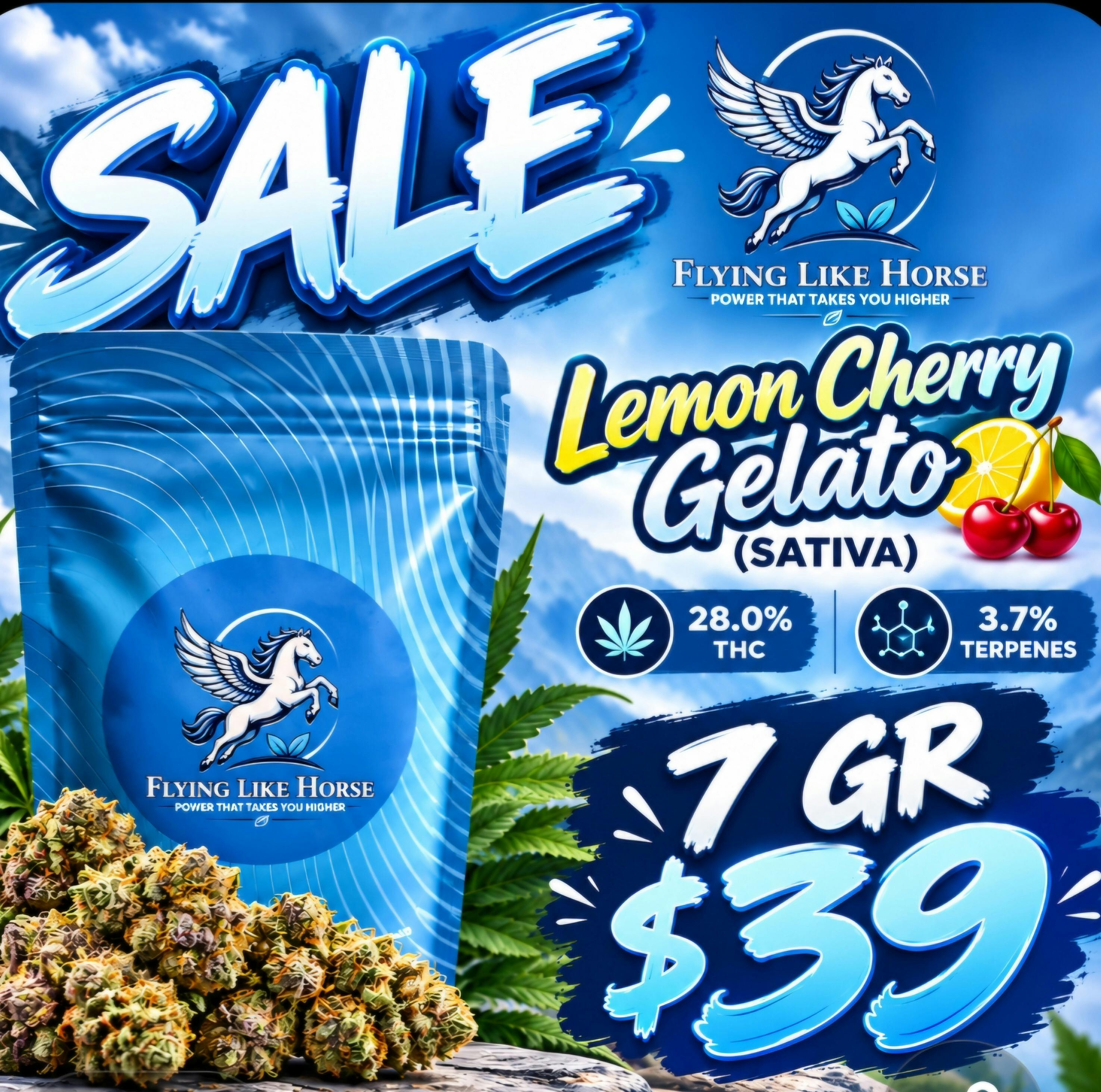Lemon Cherry Gelato | 7G Flower | Flying Like Horse