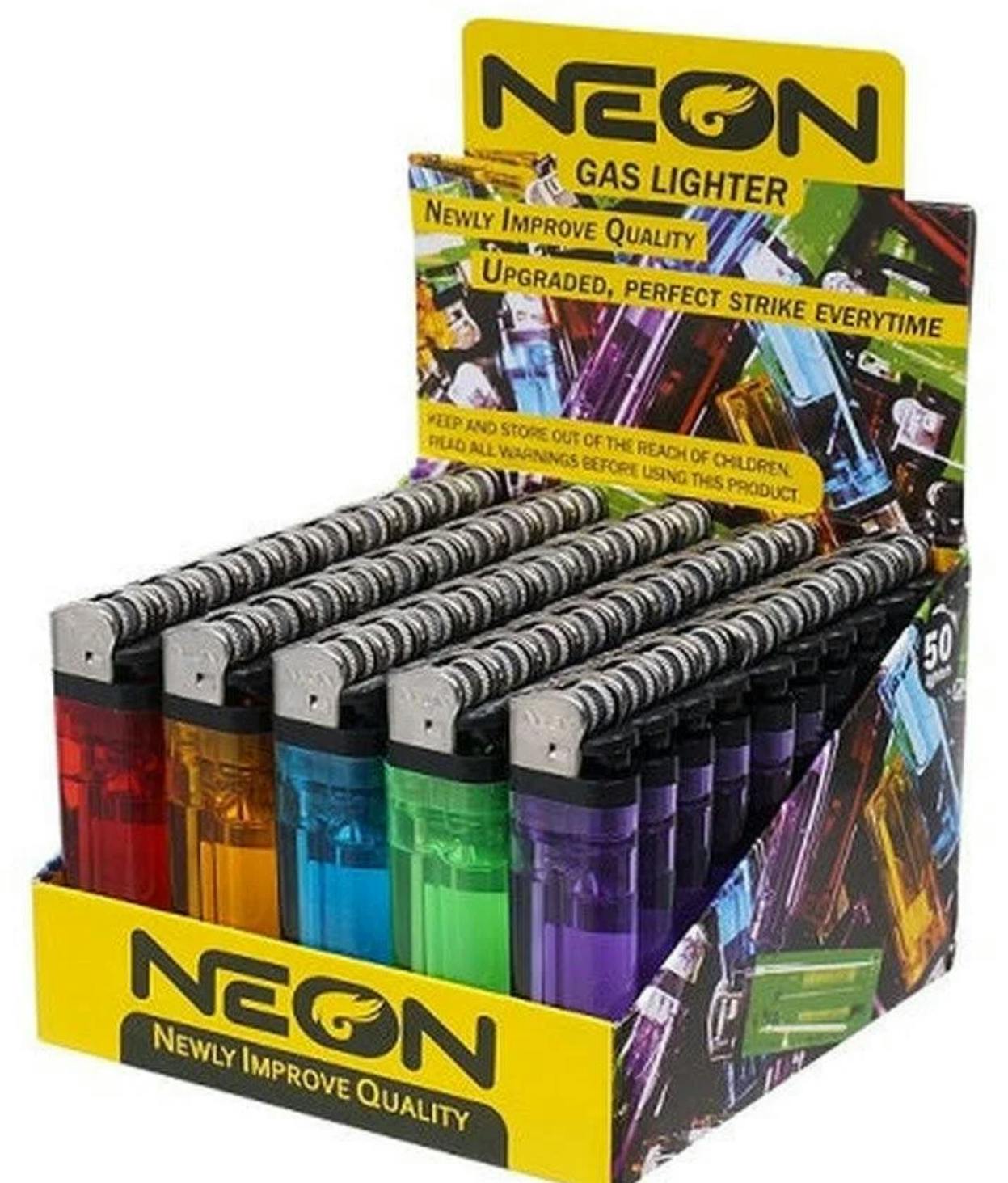 Neon Budget Lighter at Rocking Y Dispensary - Glenpool