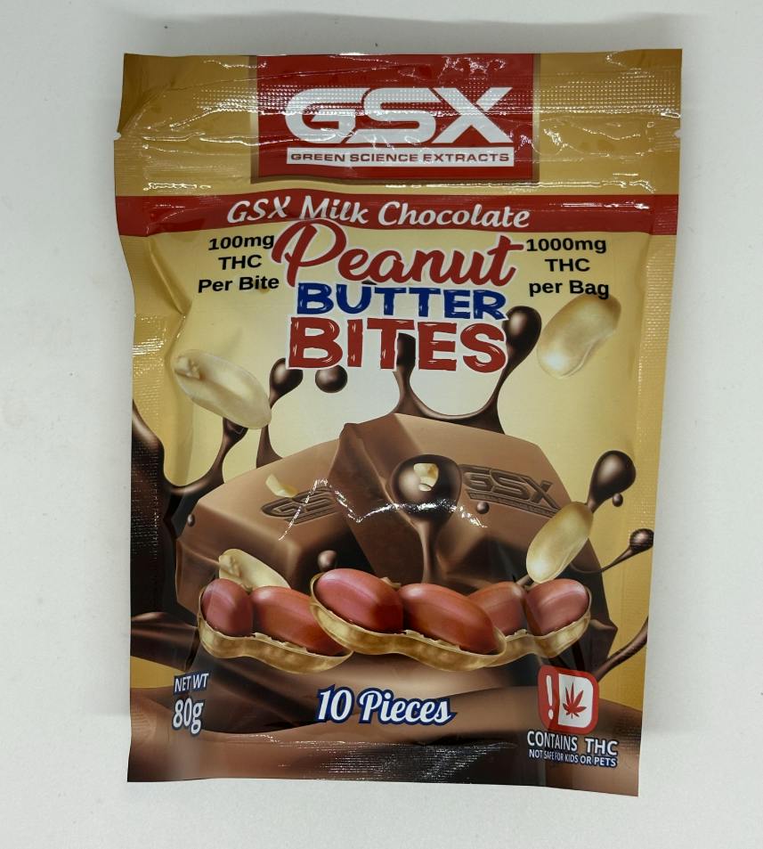 GSX | Peanut Butter Chocolate Bites | 1000MG Bag (Tax Included) | Chocolate