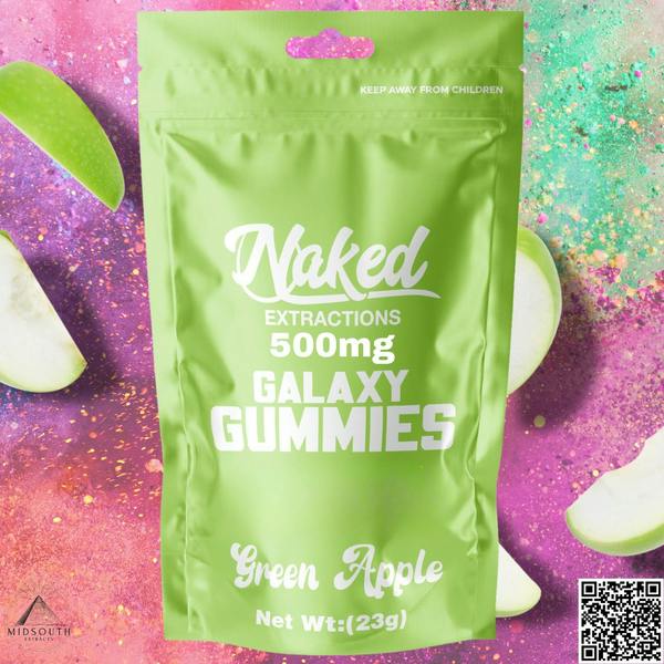 NAKED Gummies - 500mg/8pk - Green Apple