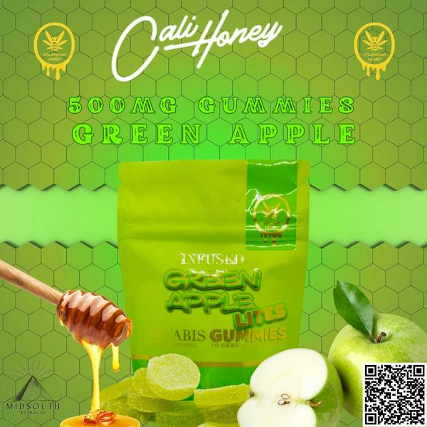 Gummies - Cali Honey - 500mg/10pk - Green Apple