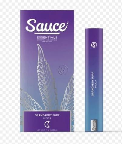 Sauce | Essentials | Grandaddy Purp | Live Resin Disposable | 1g