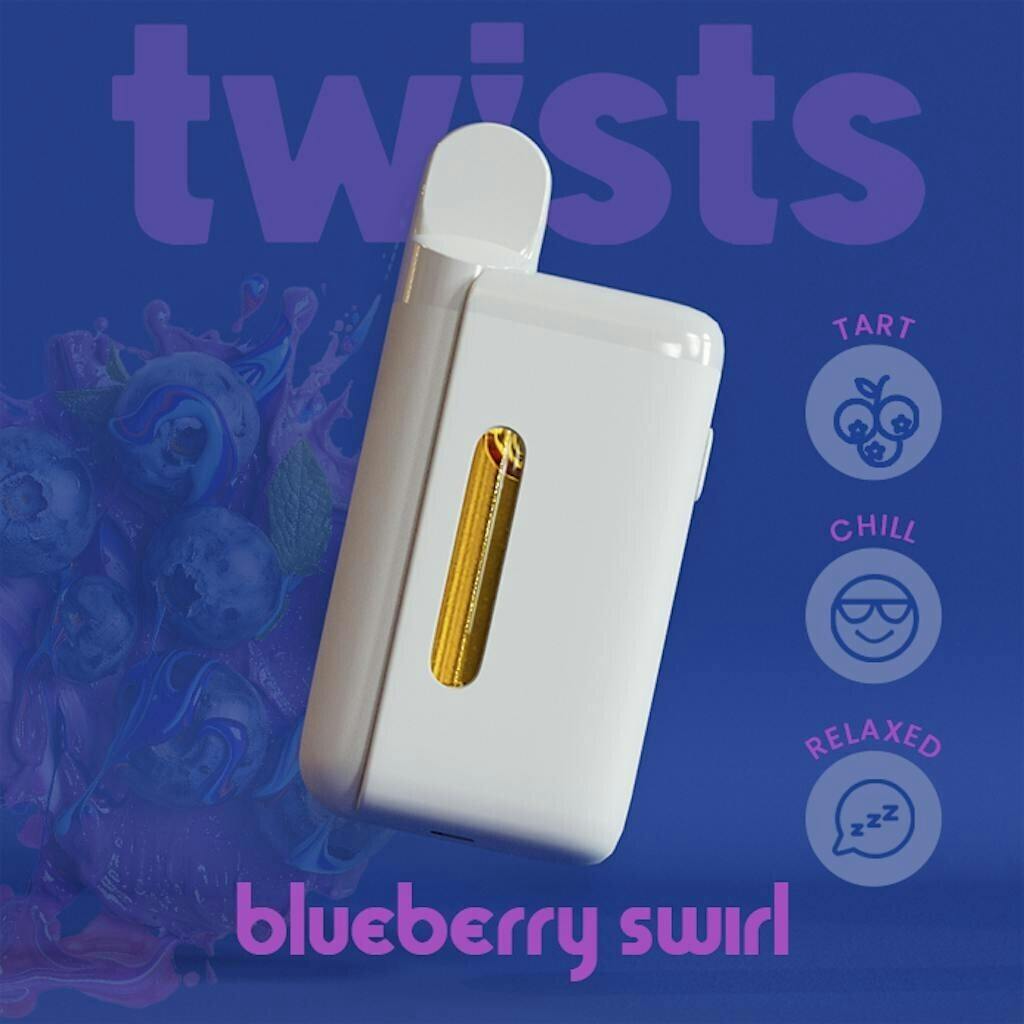 Disposable 4000mg Oil Twist Blueberry Swirl cannabis product