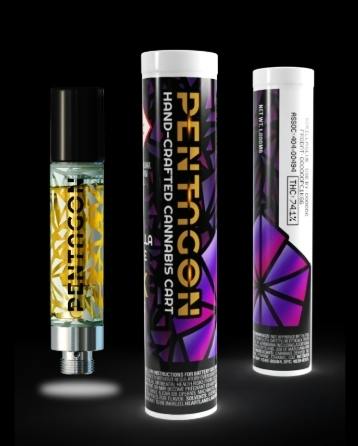 Pentagon Cartridge 1000mg Live Resin Pina Colada cannabis product