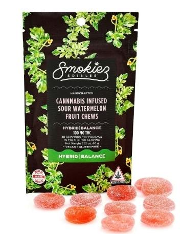 Smokiez Gummy Sour Watermelon Hybrid