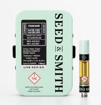 Seed & Smith Cartridge 1000mg Pure Live Dragonberry Kush cannabis product