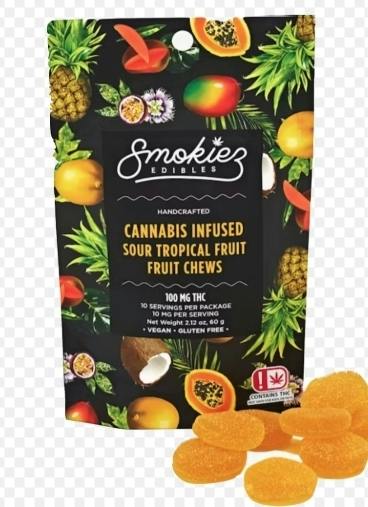 Smokiez Gummy Sour Tropical Sativa cannabis product